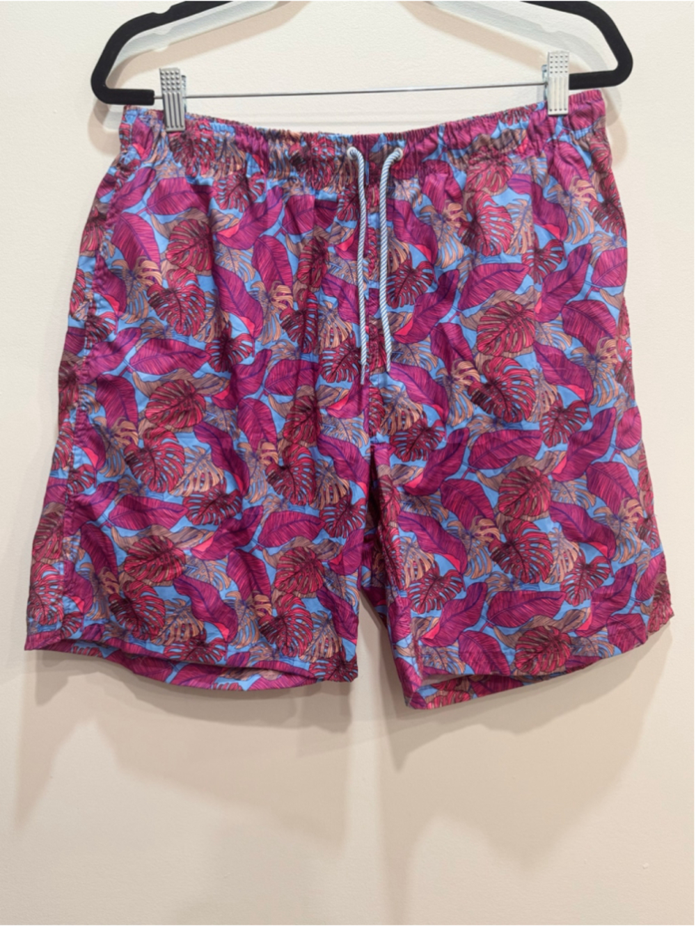 TailorByrd Tropical Botanical Palm Monstera Swim Shorts Board Shorts L